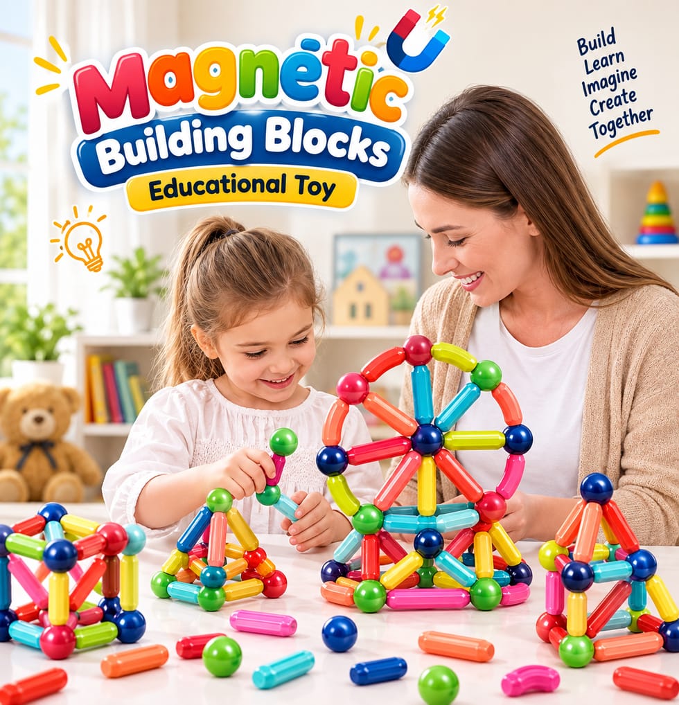 Magnetic Bar Constructor Building Blocks