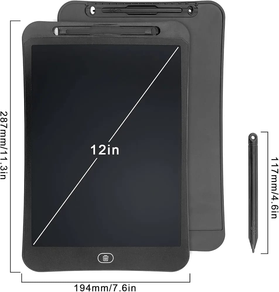 LCD Writing Tablet 12 Inch, Electronic Writing Drawing Colorful Screen