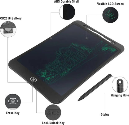 LCD Writing Tablet 12 Inch, Electronic Writing Drawing Colorful Screen