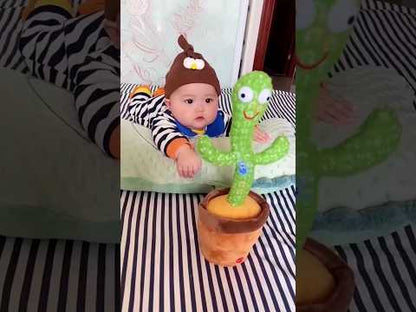 Electric Drive Dancing Cactus for Kids 1-10 Years Green Plush Toy