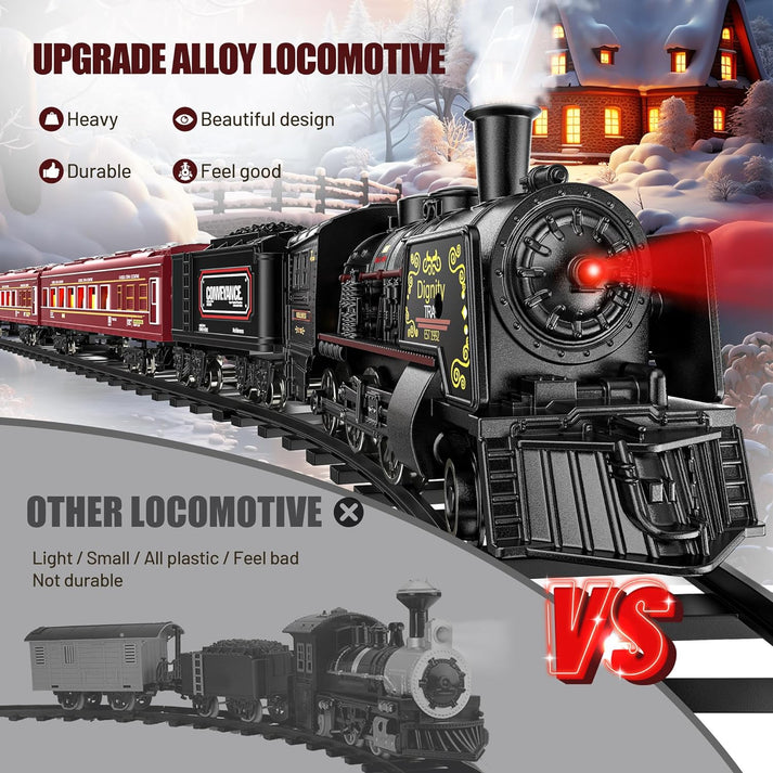 Metal Alloy Train Set – Classic Pull-Along Train Toy for Kids