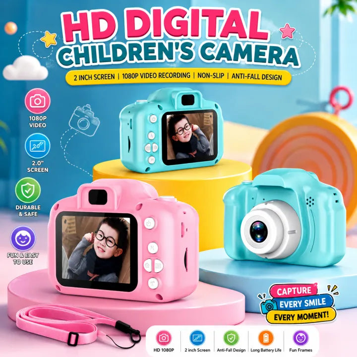 Mini Rechargeable Kids Camera – 1080P HD Photography Toy for Kids