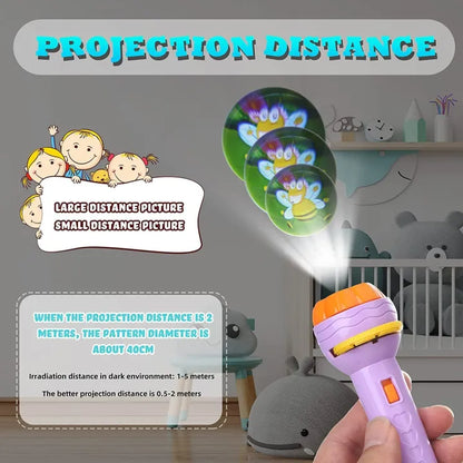 3-Slide Projector Flashlight Torch – Kids Night Light & Learning Toy