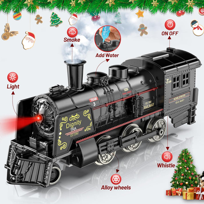 Metal Alloy Train Set – Classic Pull-Along Train Toy for Kids