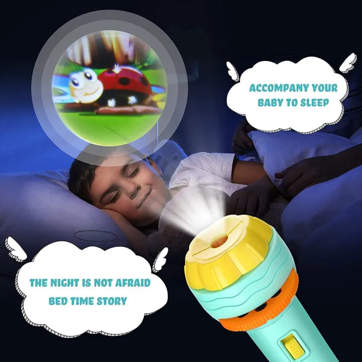 3-Slide Projector Flashlight Torch – Kids Night Light & Learning Toy