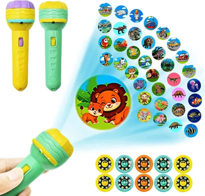 3-Slide Projector Flashlight Torch – Kids Night Light & Learning Toy