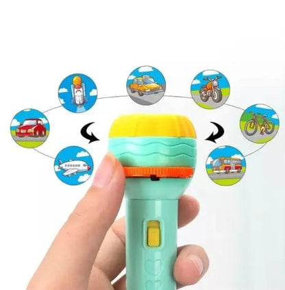 3-Slide Projector Flashlight Torch – Kids Night Light & Learning Toy